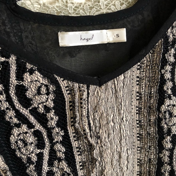 Hazel crochet and lace flutter sleeve top - Picture 5 of 8